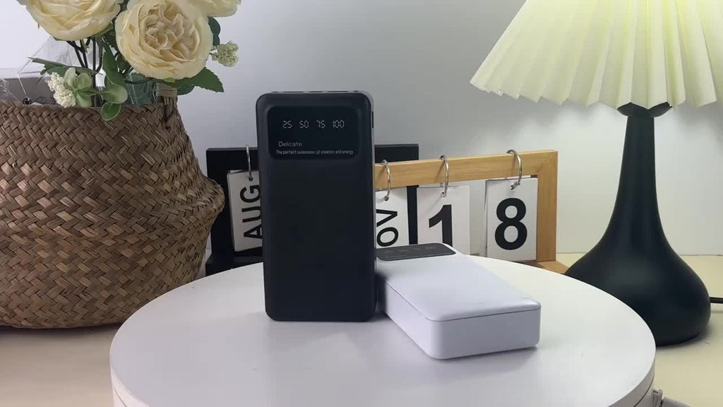 20000mAh Large Capacity Mobile Power Supply, 5V2.1A Portable USB Charger, LED And Digital Display, for Ios/ Android Devices, 2xUSB Output, Type-c/ Micro Input, Safe And Stable Polymer Lithium Battery