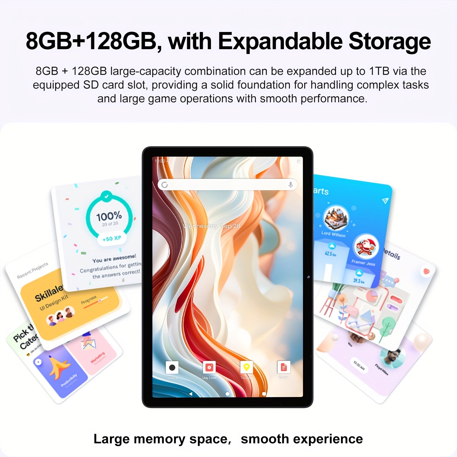[Perfect Holiday Gift] 11/10.1" Android 16 Business Tablet - 2026'S Hot Model | Gemini AI | (4+4)GB RAM+128GB ROM/(4+4)GB RAM+64GB ROM | Android 16/14/13 Octa-Core Powerhouse | Wifi 6 | Dual Cameras | Long-Lasting Battery | Ad-Free Zone | Perfect Holiday