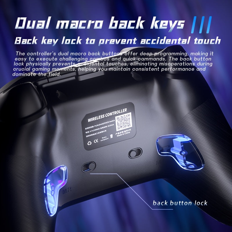 2.4G Wireless PC Controller with RGB Lighting/Hall Effect Joystick/Hall Effect Trigger Buttons/Vibration Function, Compatible with Windows PCs, Android Devices, Switch, And Steam Platforms (not Compatible with Xbox Controllers)