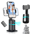 Auto Face Tracking Tripod, No App Required, Detachable Remote Control, One-Touch Video/Photo Activation, 360° Rotation Face Body Phone Mount Smart Shooting Phone Tracking Holder for Vlog Live Streaming Video, Rechargeable Battery, Anniversary