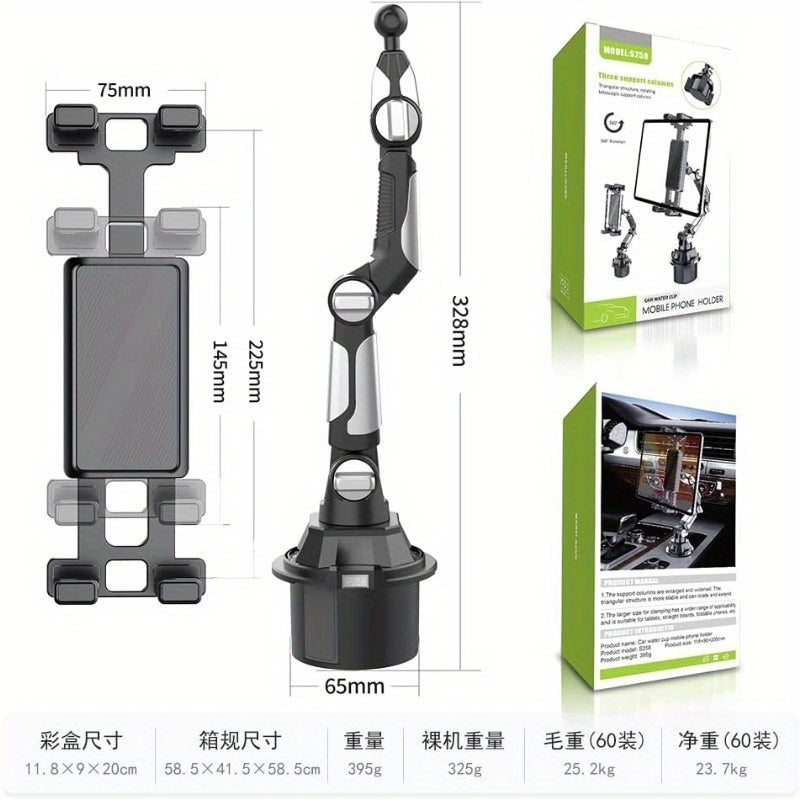 New Robotic Arm Tablet Stand, iPad Cup Holder Car Mount Heavy Duty 360° Rotation Adjustable Universal Tablet Stand Cradle Cup Phone Holder Car Compatible iPad Phone 4. 7 - 13 "equipment