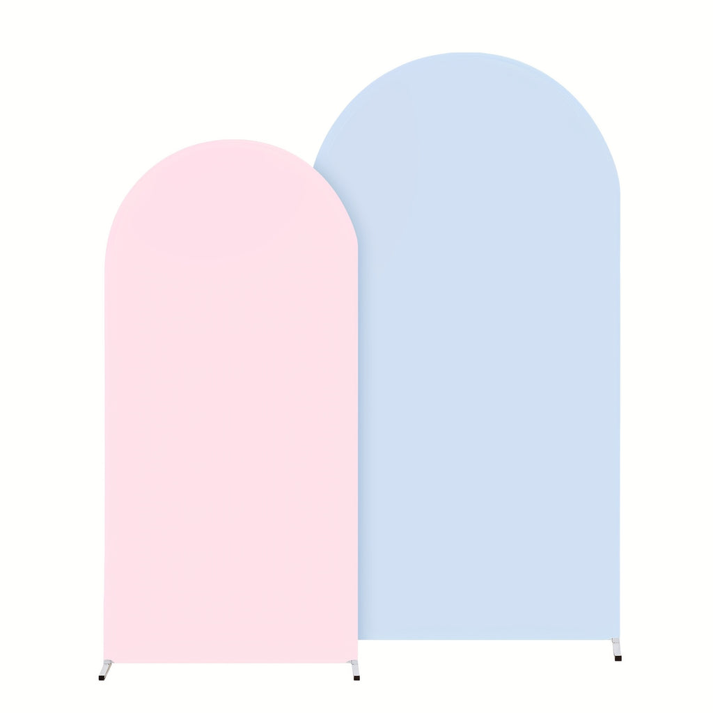 2D Flat, Two Different-sized And Styled Wedding Arch Banner Covers with Stretchable, Wear-resistant And Wrinkle-free Fabric, Tight-fitting Arch Covers Suitable for Wedding Ceremonies, Gender Reveals And Birthday Parties.