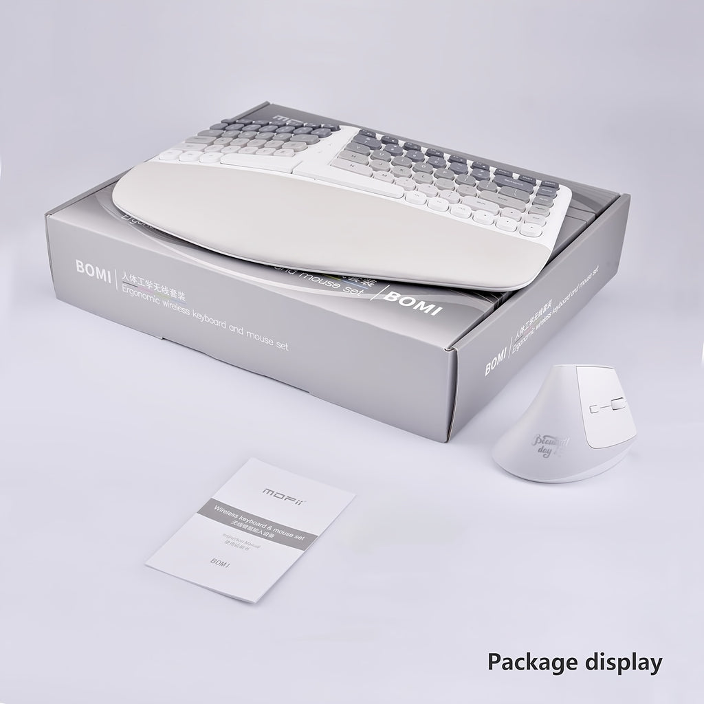 The New Keyboard And Mouse Set from KLZO Boasts an Ergonomic Design, Offers Support for The Wrists, Promotes Hand Health, Helps Prevent Tenosynovitis, Features Wireless Wireless Connectivity