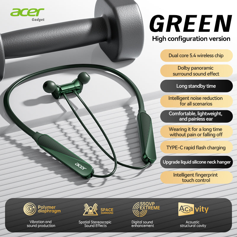 [Acer Genuine Product] True Wireless Stereo Earphones, Deep Bass Stereo Calling Noise Reduction, Extra-long Standby, Sports Running In-Ear, Low Latency Gaming Mode, Hi-Fi Sound, Lightweight Touchscreen Design, Comfortable Even After Prolonged