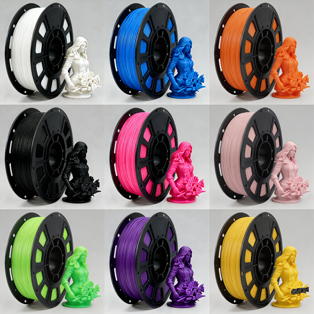 Special Consumables for PLA 3D Printers, Weighing 250G (0.55LB), Featuring 1.75Mm Fiber Diameter And a Dimensional Accuracy of +/-0.02Mm, Available in Various Colors, with Low Warping, Packaged in a Vacuum Box