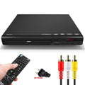 DVD Player For TV, DVD Player That Plays All Regions, Simple DVD Player For Seniors (US Plug), CD Player For Home Stereo System, HD 1080p, All Regions With AV Output USB Remote Control
