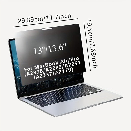 Privacy Screen for Macbook Air 13. 6/13 Inch (2022-2025, M2, M3, M4) - Removable Matte Anti-Glare Blue Light Protector with Secure Filter, Anti-Scratch & Anti-Fingerprint, Modern Laptop Accessory, Durable Laptop Cover