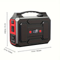 [Outdoor Camping Traveling] 100W 146Wh Portable Power Station Solar Generator With Foldable Solar Panel Charger, Portable Laptop Phone Backup Battery Power Bank With AC, DC USB USB-C Output And LED Light For Outdoor Camping Traveling Adventure RV Trip Hom
