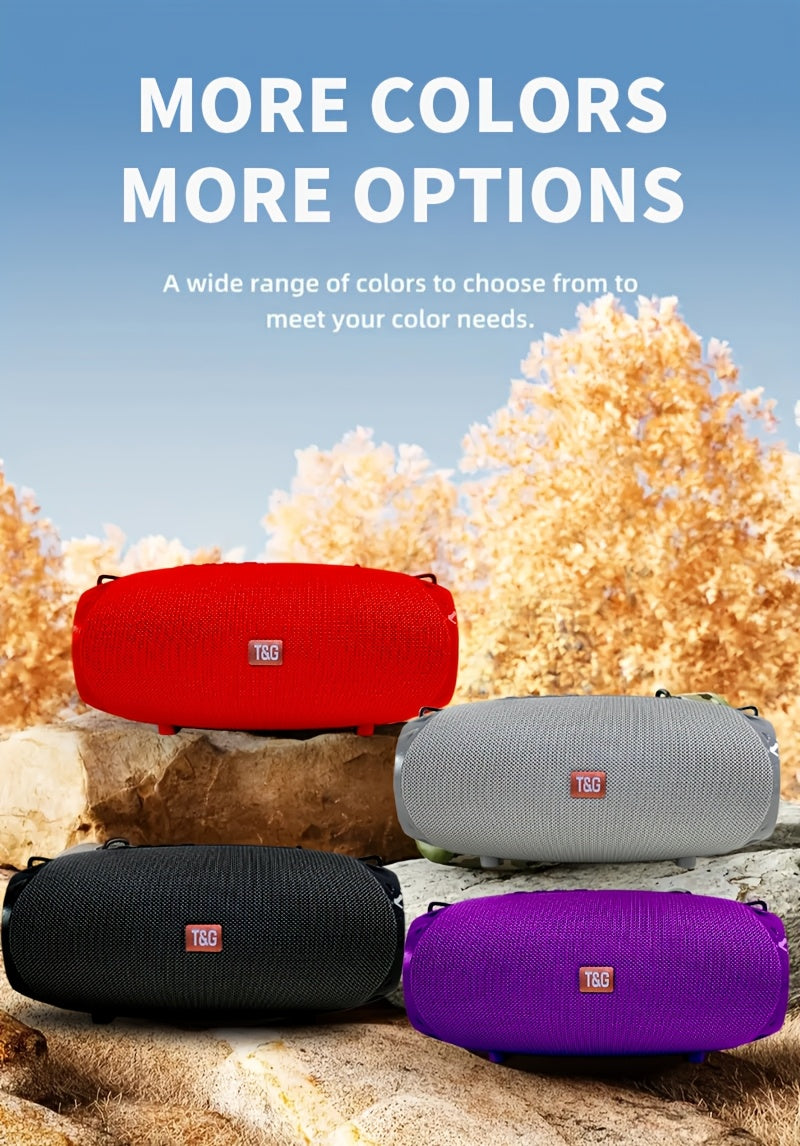 TG534 Portable Wireless Speaker With Dual Speakers, Wireless Speaker, TWS Stereo Hi-Res Audio, Hands-free Call/FM/TF Card/U Disk, Connect To Mobile Phone/Tablet/TV, Support Plug-in Card U Disk, Compatible With TF Card/USB Drive/FM Built-in Microphon