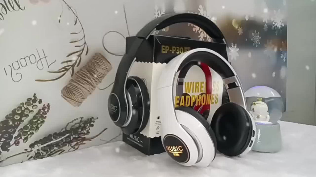 Wireless Noise Cancelling Headphones, Wireless Earbuds with Deep Bass, Lightweight Foldable Headphones with Built-in Microphone, for Work Laptops, Mobile Phones, On-head Gaming Headphones, Compatible with Android/iOS, Father's Day Mother's Day Gift