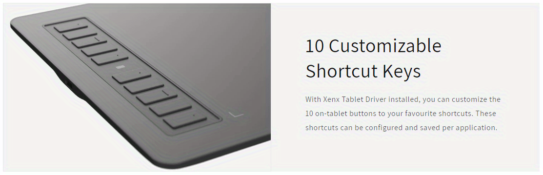 XENX P3-1060B Graphic Drawing Tablet, Featuring a Large 10 X 6.22 Inch Surface, Comes with 10 Hotkeys, a Passive And Battery-Free Stylus, And Offers 8192 Pressure Sensitivity Levels. It Is Compatible with Mac, Windows Pcs, And Android