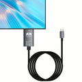 4K USB C to HDTV Adapter, Type-C to HDTV Adapter 4K@60Hz Compatible with Thunderbolt 3/4, Aluminum Portable USB C HDTV Capture Card Adapter, Compatible with iPhone 16, MacBook Pro, Air, iPad Pro, Pixelbook, XPS, Galaxy, and More