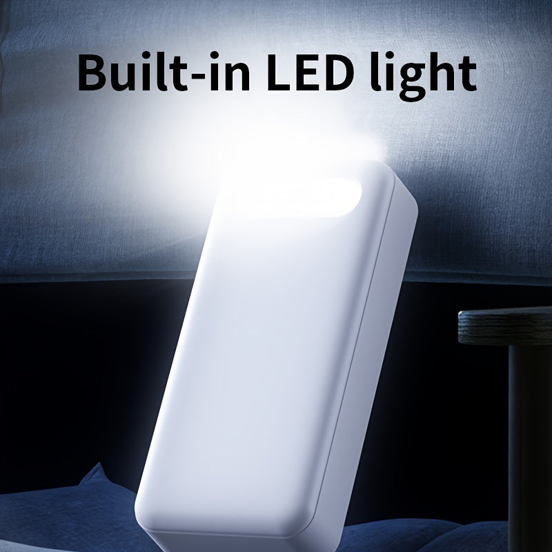 60000mAh Large-capacity Portable Power Bank, 22.5W Fast Charging Equipped with Light/LED Power Display, Suitable for Charging Android Electronics/mobile Phones And Other Equipment, Outdoor Travel/Camping Removable Emergency Power Supply Device