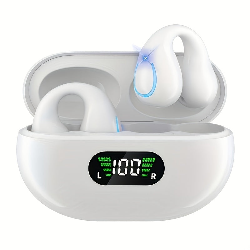 Truly Open Wireless Earphones (Wireless 6.0 TWS), Experience 360° Ambient Awareness & All-day Comfort. Secure Open-ear Fit For Sports/fitness. Advanced ENC Delivers Crystal-clear Calls. Intuitive Touch Control. LED Digital Charging Box With Real-tim