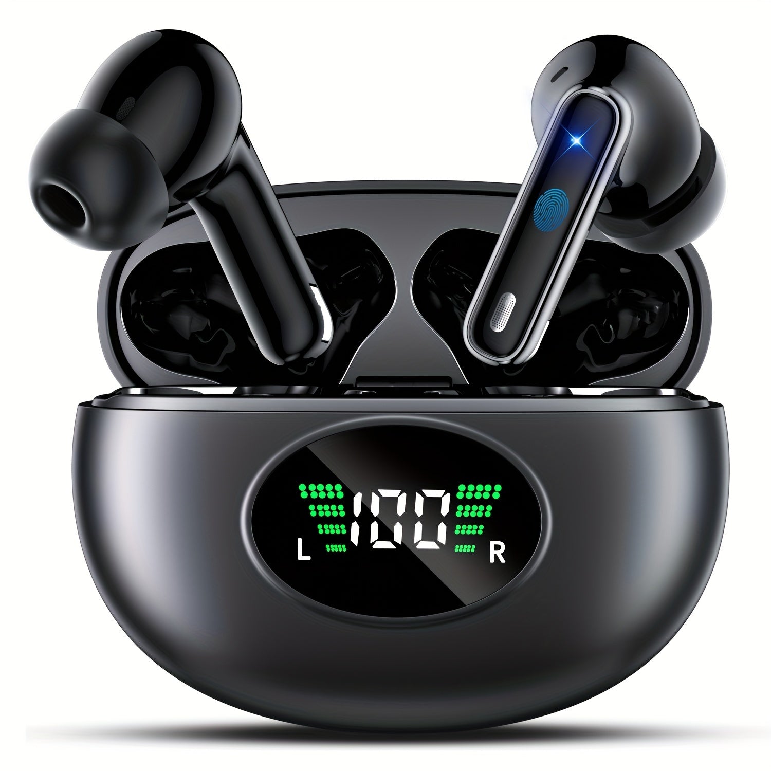 Bluetooth Earphones, Bluetooth Earbuds, In Ear Earphones, Wireless Earphones, with LED Power Display Charging Case, Bluetooth 5.4 Earphones, True Wireless Bluetooth Earphones, Playback Time Of 40 Hours, Wireless Noise Cancelling Microphone, Deep Bass