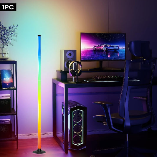 Intelligent LED Floor Lamp RGBICB Mood Atmosphere Lamp Modern Easy Wind Backlight App/Remote Control Double Control, Home Office Lighting Bedside Decoration Lamp Electric Competition Study Decoration Holiday Birthday Gift Halloween Christmas Decorat
