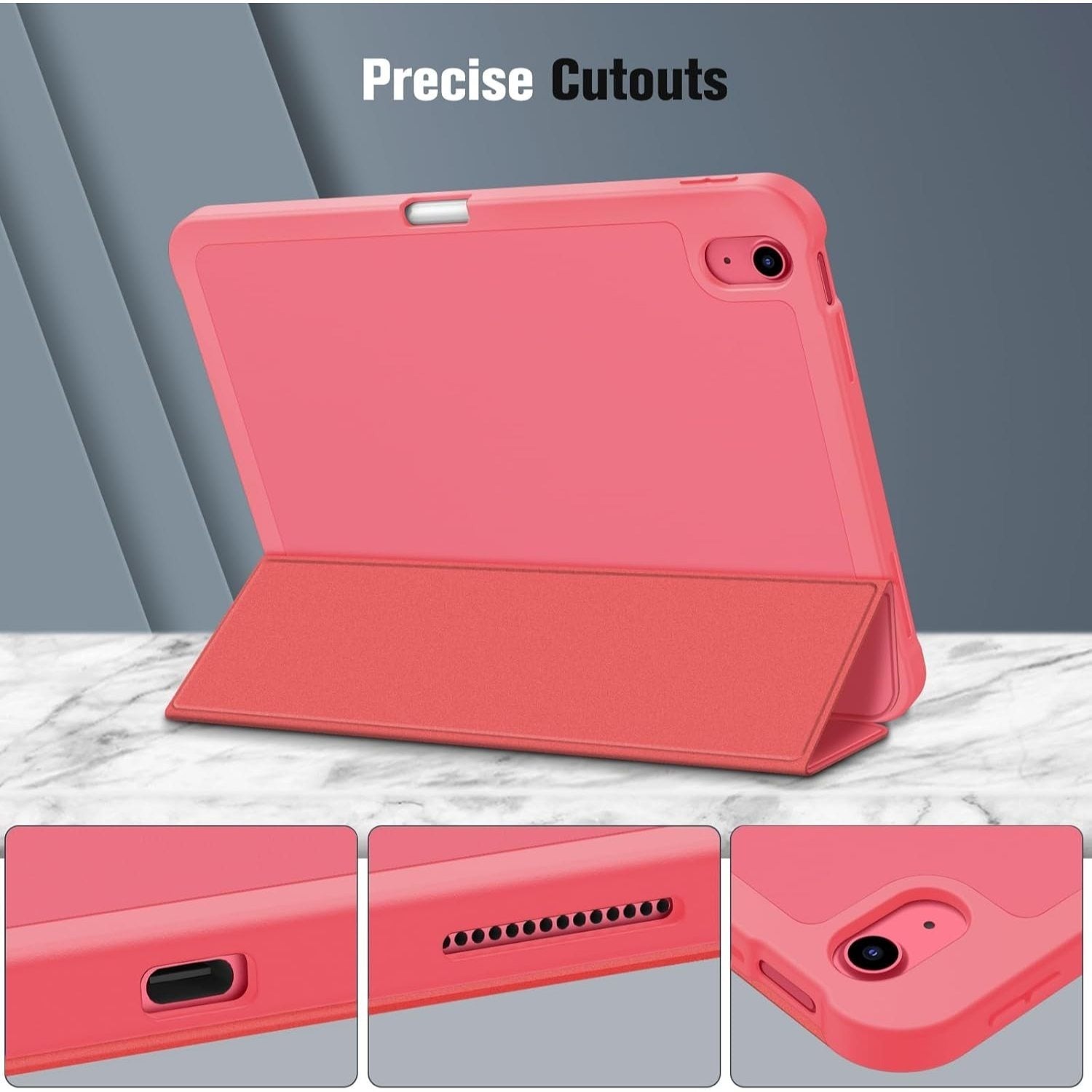 Fintie SlimShell Case for iPad 10th Generation 10.9 Inch Tablet (2022 Release) - Flexible Soft TPU Stand Back Cover with Pencil Holder, Auto Sleep/Wake（）