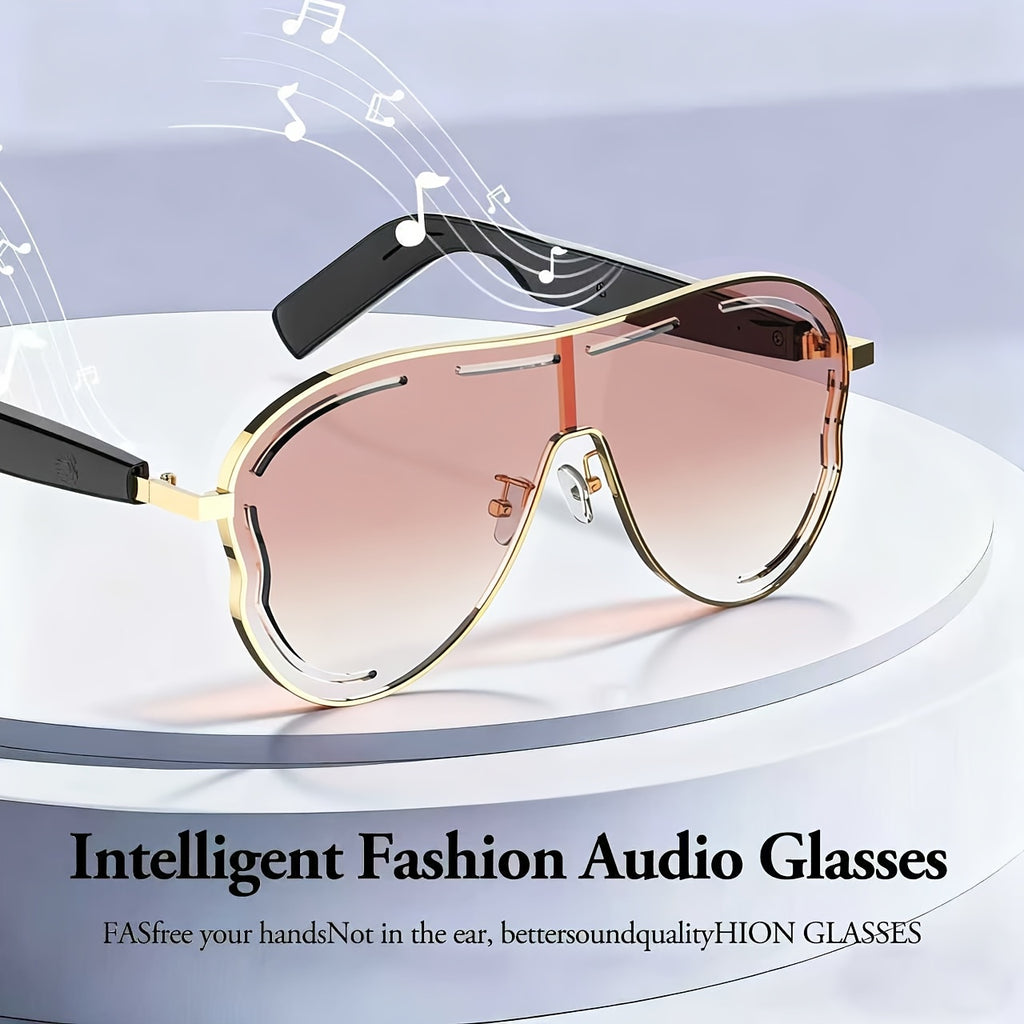 New Smart Audio Glasses with Stereo Sound Quality, Touch Control Adjustment, Clear Call Quality, Intelligent Noise Reduction, Type-c Charging, Rechargeable Battery, Ultra-long Standby Time, Fashionable And Stylish, Suitable for Travel