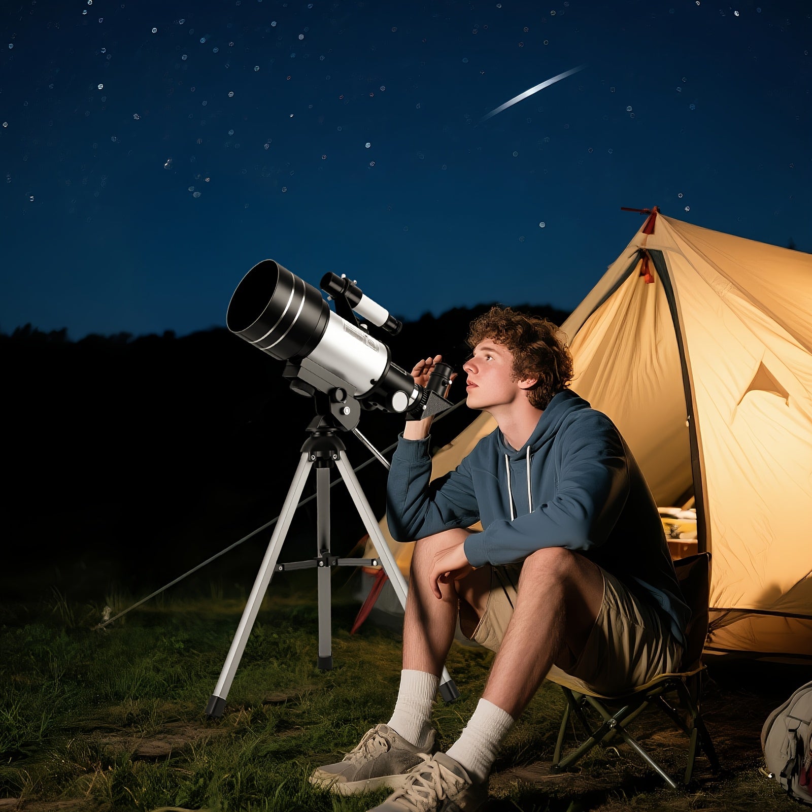 150X Telescope, 70Mm Aperture Telescope Monocular, Portable Astronomical Telescope with 3 Eyepieces, Tripod Phone Holder, Barlow Lens, Perfect for Viewing Nature, Education And Exploration, Easy Installation, Best Valentine Gifts for Lovers