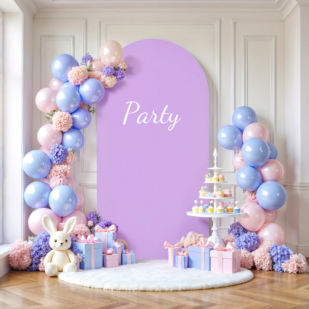 6ft Wedding Arch Cover Polyester Fitted Wedding Arch Stand Covers Round Top Backdrop Cover for Birthday Party Ceremony Banquet Decoration, Suitable for Wedding Ceremonies, Gender Reveals, Birthday Parties.