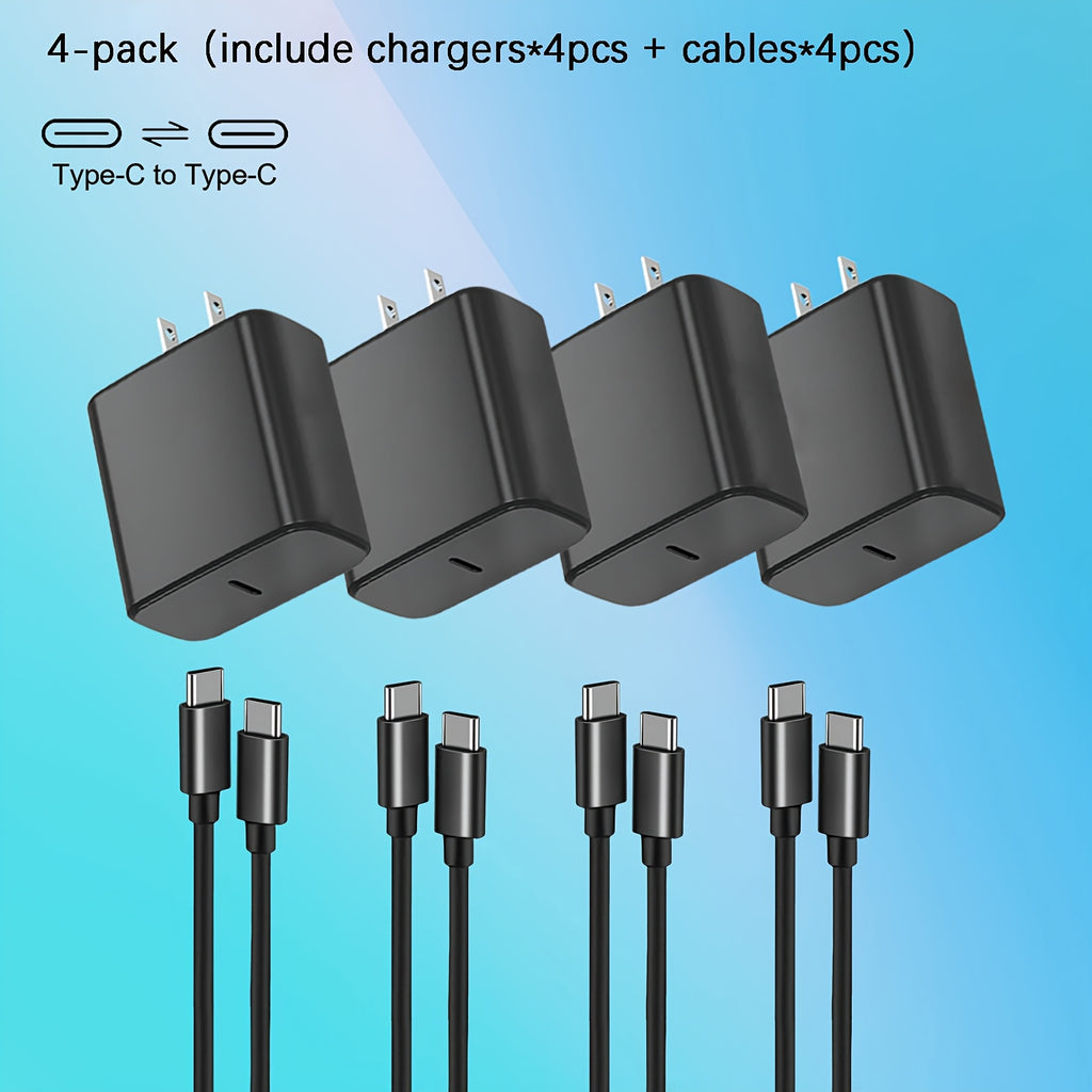 [Super Fast USB-C Charger] Compatible With All Devices Super Fast USB-C Charger, 4FT Type-C Cable, Ultra-Fast Charging Made Easy