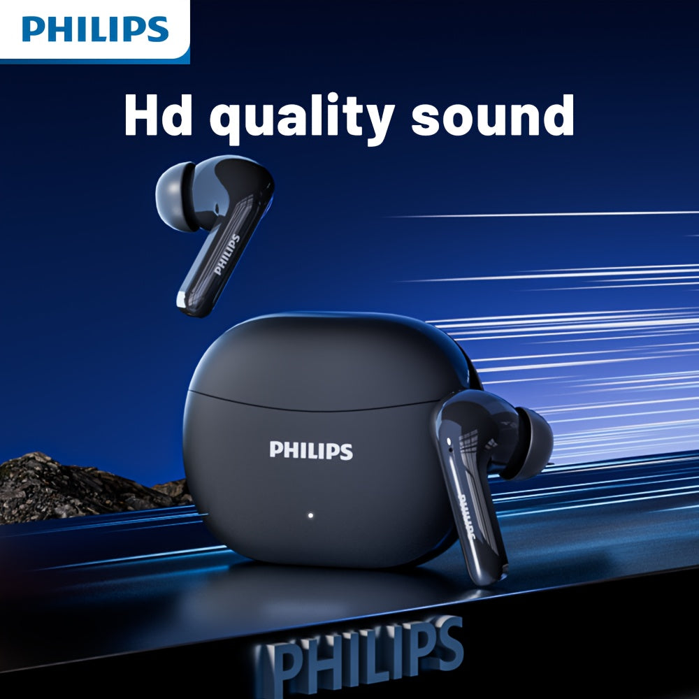 Philips TAT1320 Wireless Wireless Headset, Upgraded Wireless 5.4, 13MM Speakers, Ultra-long Battery Life, Type-C Fast Charging, Stereo In-ear Earphones, With Microphone, Compatible With Mobile Phones, Suitable For Games, Business, Sports, Camping