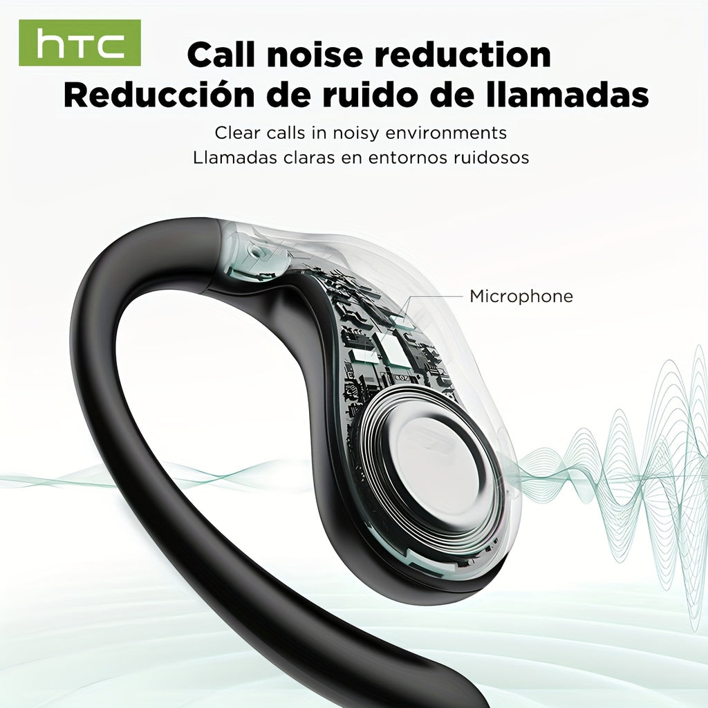 The HTC NE19 New AI Translation Earbuds (TWS) Support 134 Languages, Are Wireless Open-ear, Bluetooth 5.4 HiFi Audio, And Offer Long Battery Life, Making Them Suitable for Sports And Casual Attire. These Hands-free Wireless Earbuds Are Perfect