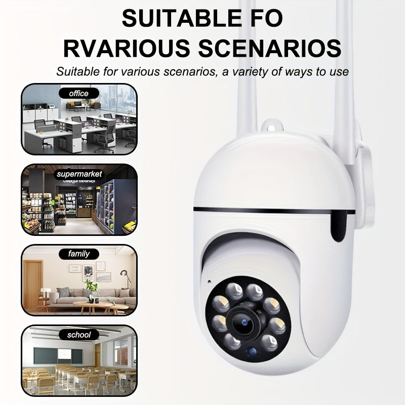 4PCS 1080P/5G WiFi Camera/color Night Vision/two-way Audio/360-degree Pan/tilt/zoom, IP54 Protection Rating/AI Motion Tracking And Detection/home Security Monitoring/spotlight, And Alarm/cloud Storage And SD Card Storage.
