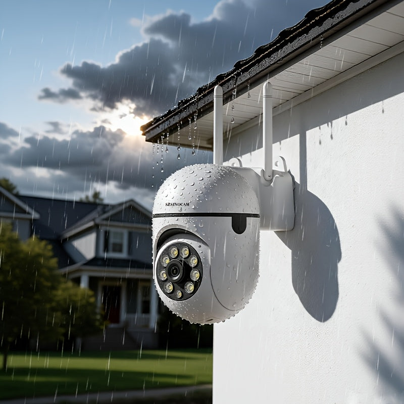 SZSINOCAM 1080P/2.4G Wireless Wifi Camera/Color Night Vision/Two-Way Audio/360-Degree Pan/Tilt/Zoom, AI Motion Tracking And Detection/Home Security Monitoring/Spotlight, And Alarm/Cloud Storage And TF Card Storage.., Property Protection