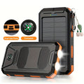 [Travel Camping] Solar Charger-50000mAh Solar Charger Power Bank+1pc Small Pendant, Dual USB Port-Portable Solar Phone Battery Panel Charger, for All Cell Phones & Electronic Devices- Long Lasting, Travel Camping, LED Flashlight