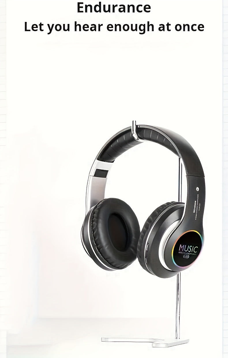 Wireless Noise Cancelling Headphones, Wireless Earbuds with Deep Bass, Lightweight Foldable Headphones with Built-in Microphone, for Work Laptops, Mobile Phones, On-head Gaming Headphones, Compatible with Android/iOS, Father's Day Mother's Day Gift