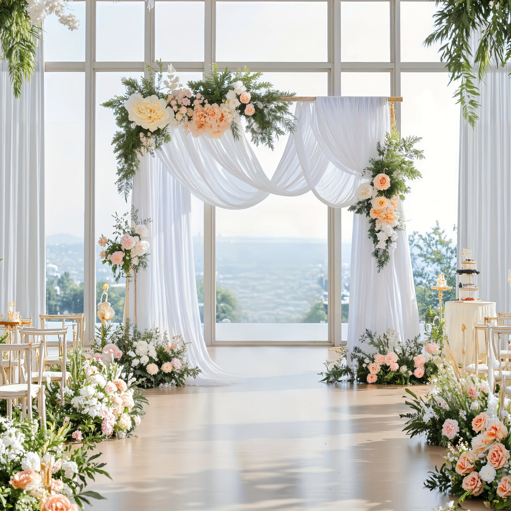 1pc 31.5*315in Encrypted Yarn Drapery Curtains Party Background Decoration Flutter Tape for Gender Reveal, Wedding, Birthday Party, Home Indoor And Outdoor Background Decoration