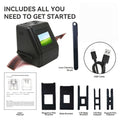 [10MP Film Scanner] Negative Film Scanner, Mini Movie Scanner, 10MP Negative Film & Slide Scanner with 2.0" LCD Screen, 1-Second Fast Scanning, Supports 35mm/110/Super8 Film & Slides, Converts Negatives to Digital JPEG, Easy-Load Design for Home Photo Arc
