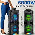 Wireless Party Speaker with Dual Subwoofers, RGB Lighting, FM Radio, USB/TF Playback, TWS Pairing, And 20 Hours of Playtime