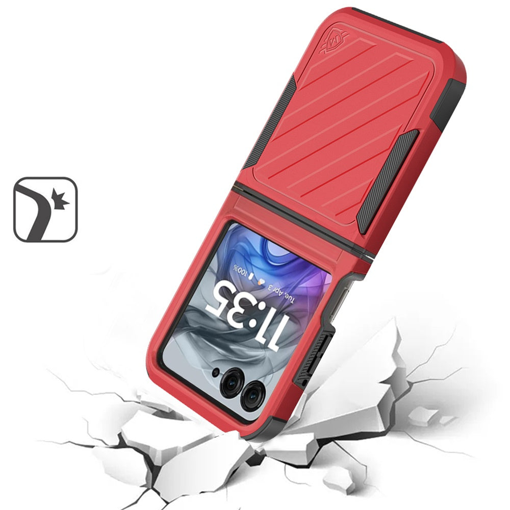 For Motorola Razr 2024 Noble Lined Shockproof Dual Layer Hybrid Phone Cover Case