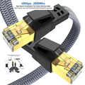 Braided 6FT-35FT Heavy Duty Cat8 Ethernet Cable Super Speed 40Gbps/2000Mhz RJ45