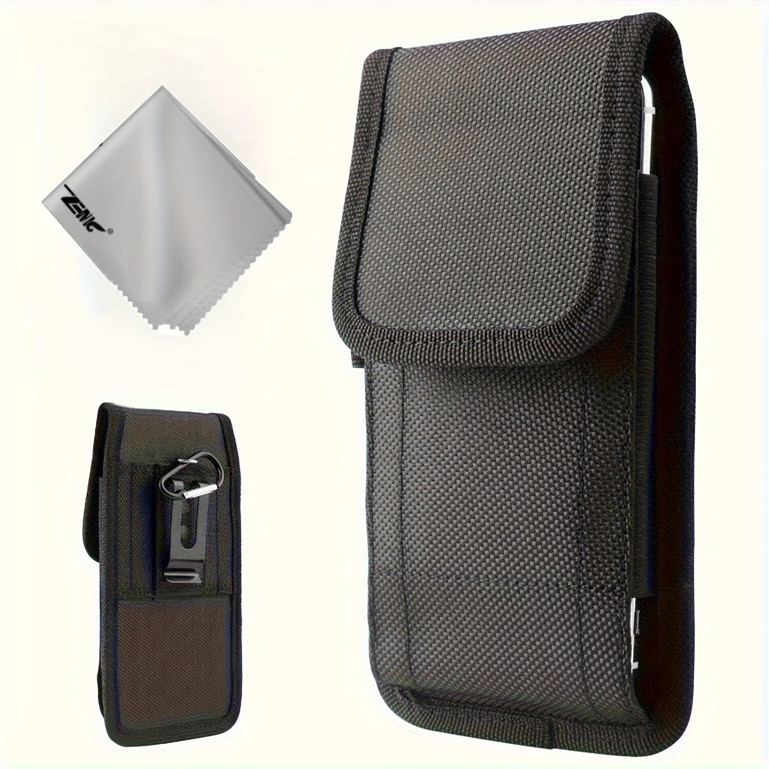 Phone Case: Universal Fit 5.5 to 6.5 Inch Cellphone, Ultra-Slim Durable Vertical Cell Phone Holster Pouch Wallet Case with Belt Clip, for iPhone for Samsung for Moto Phones Etc