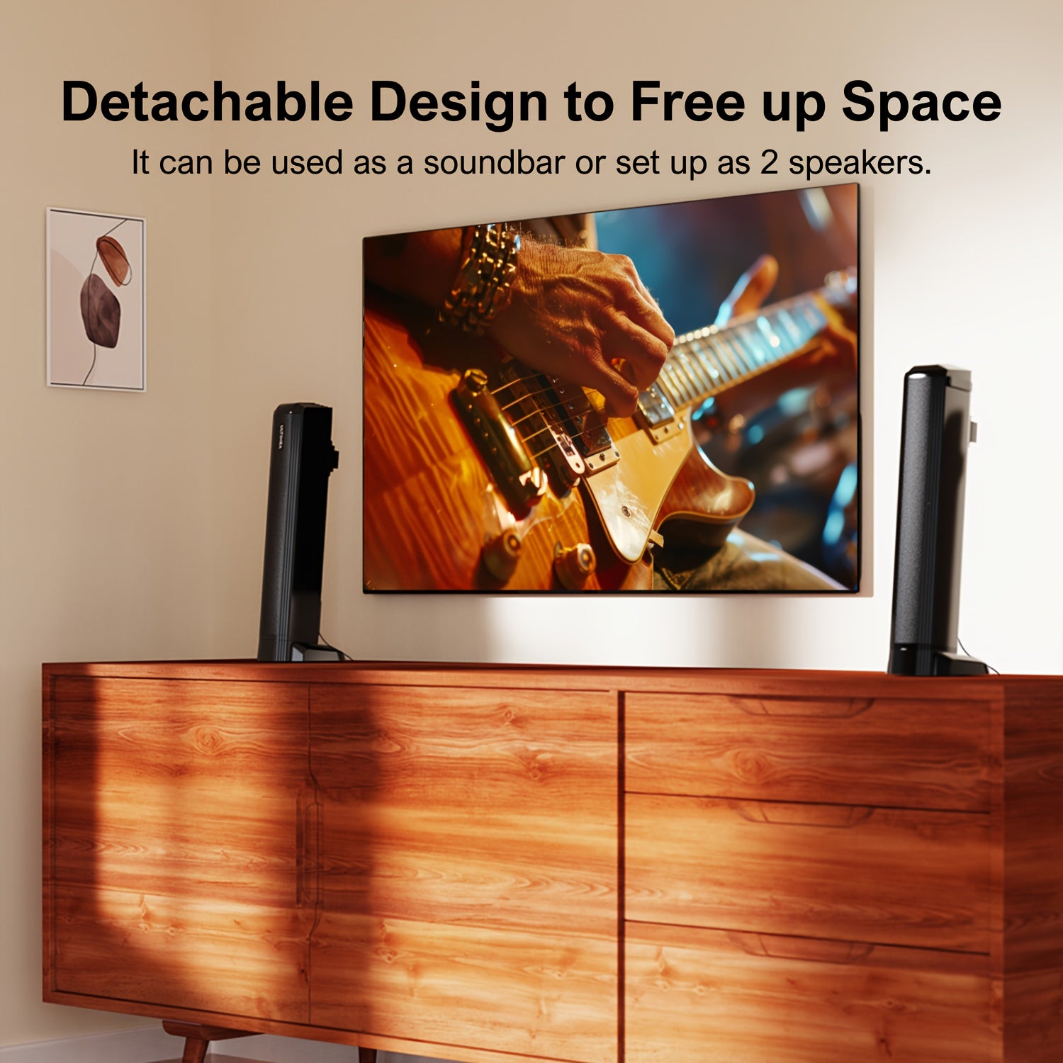 ULTIMEA TV Soundbar with Built-In Subwoofer: 2.2CH 100W Detachable (3 EQ Modes) / 2.1CH 120W Portable All-In-One (App Control) / 5.0CH 180W 3-In-1 Surround System (App Control), Wireless 5.3, Optical/Aux Connectivity