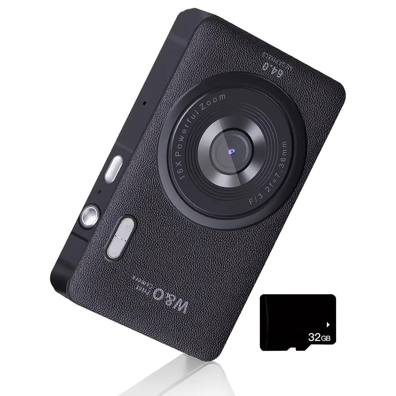 1080P HD Digital Camera 16x 64MP Digital Zoom Camera for Video Blogging 2.4-inch LCD Rechargeable Camera Photography Professional Camera with 32G Memory Card Support for Taking Pictures, Recording Videos and Webcam for Thanksgiving Christmas and New