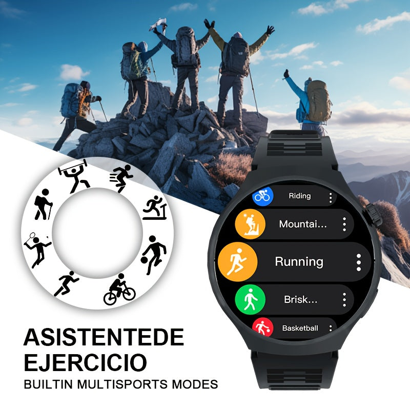 [Valentine's Day Gifts]2026Round Screen Fitness Tracker Watch | Comfortable to Wear | Running/ Cycling/ Walking Modes | Step Counter | Music Control