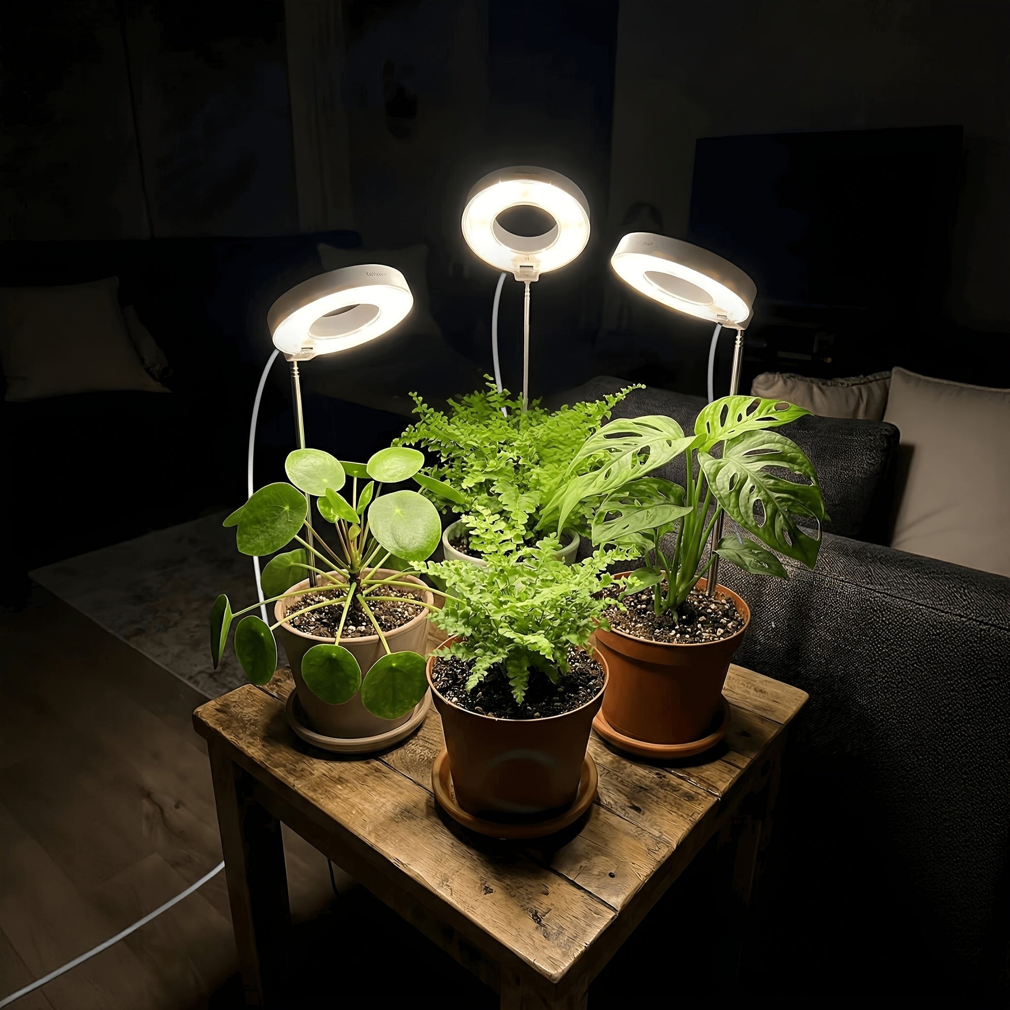 3pcs, Grow Lights for Indoor Plants Full Spectrum Smeileas LED Plant Light for Bedroom And Indoor Plants Growing, Full Spectrum Desk Growth Lamp with Smart Automatic 3/6/9H Timer for Garden Supplies And Chrismas Decorations, 4 Dimmable Levels, Height