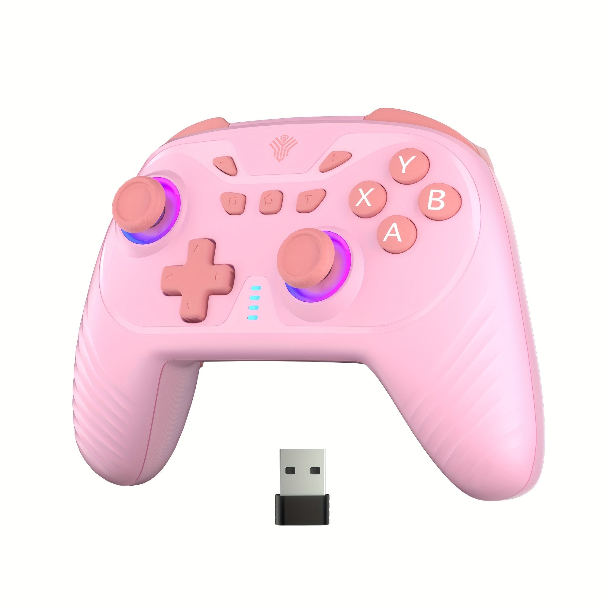2.4G Wireless PC Controller with RGB Lighting/Hall Effect Joystick/Hall Effect Trigger Buttons/Vibration Function, Compatible with Windows PCs, Android Devices, Switch, And Steam Platforms (not Compatible with Xbox Controllers)