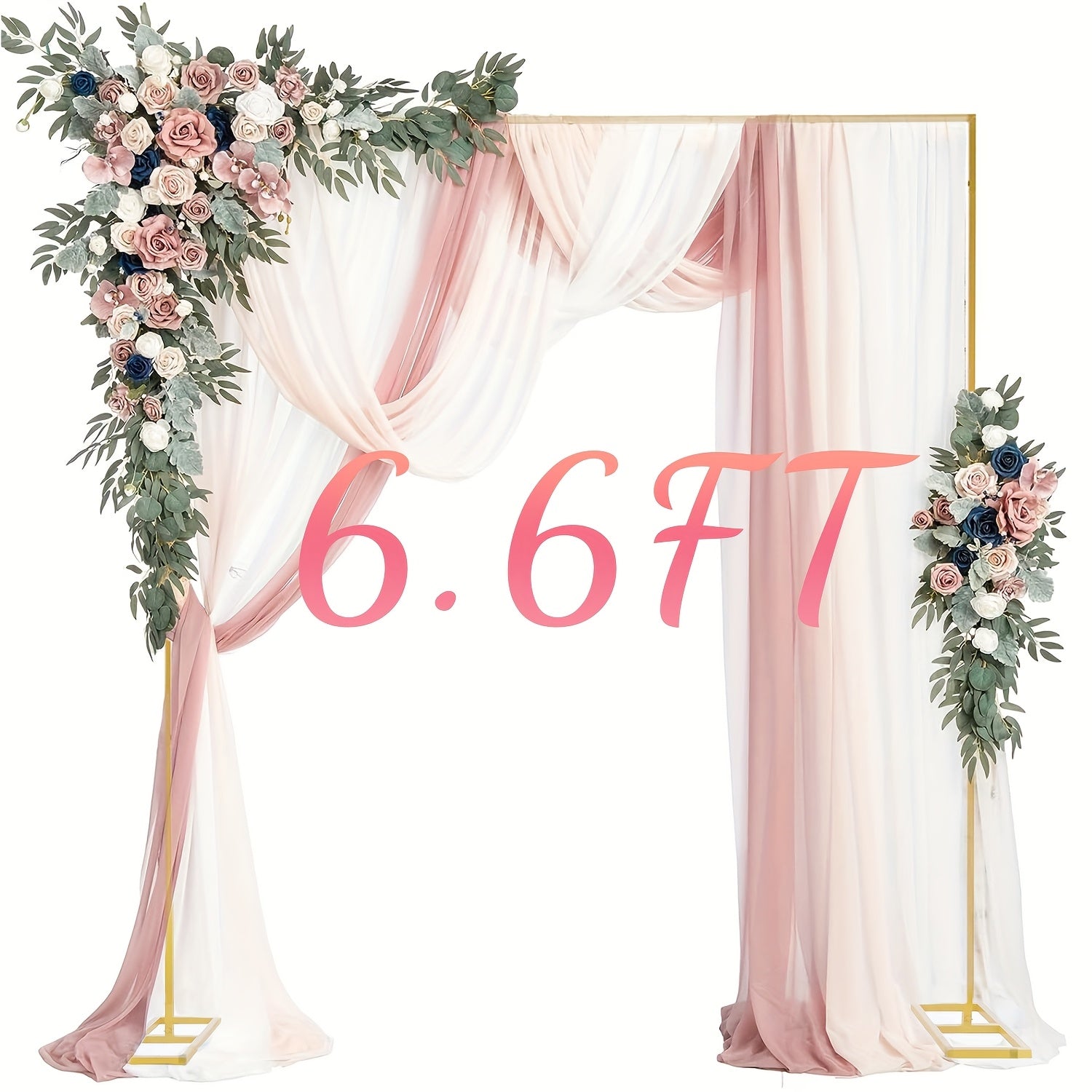 Premium Square Backdrop Support - Flexible, Sturdy, And Portable Rectangular Metal Structure for Weddings, Birthdays, And Event Decorations - Perfect for Photo Booth Backgrounds, Ceremonies, And Garden Arch Decor