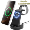 3 in 1 Wireless Charger, Wireless Charging Station, Fast Travel Wireless Charging Dock Stand for Multiple Devices, for Iphone 17 Pro Max 17 Pro 17 16 15 14 13 12 11 Pro Max 8, for Iwatch 11 10 9 8 7 6 5 4 3 2 SE Ultra, for Valentine'S Day Gifts
