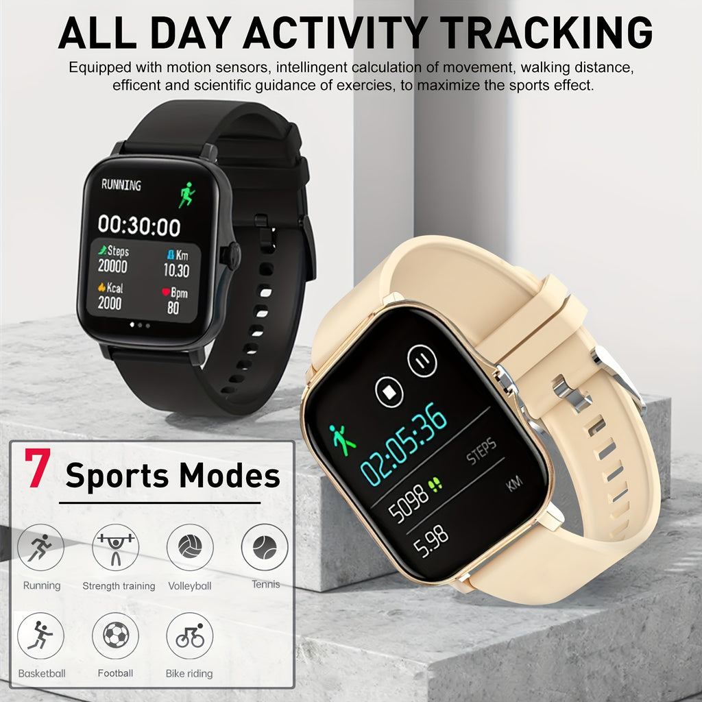 Brand New Large Screen Smart Watch, Compatible With IPhone/Android, HD Voice Call, Message Reminder, Multiple Sports Modes, Unisex, Suitable For Outdoor Sports, Daily Wear, Holiday Gifts, Valentine'S Day Gift