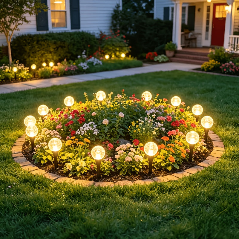 [Holiday Gifts] 30pcs Solar Outdoor Ground Plug Lights, Crystal Bubble Ball Lights, Smart LED Lights, Yard Lights, Garden Lights, Summer Camping Lights, Fairy String Lights, Dustproof &, 8 Lighting Modes, for Birthday Parties, Holiday Gifts, Independence
