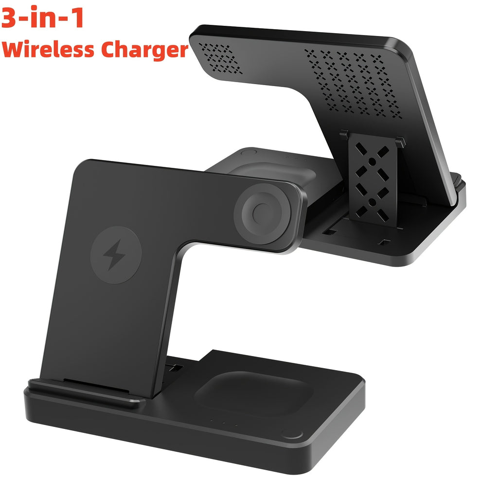 Wireless Charging Station 3-In-1 Standard 15W for Mag-Safe Fast Wireless Charger Stand, for Iphone 17 16 15 14 13 12 11 X 8 Pro Max/Pro/Mini/Plus, for Iwatch Ultra 10/9/8 7/6/5/4/3/2 SE, for Airpods 4/3/2/Pro/Pro2, Valentine'S Day/Birthday Gifts