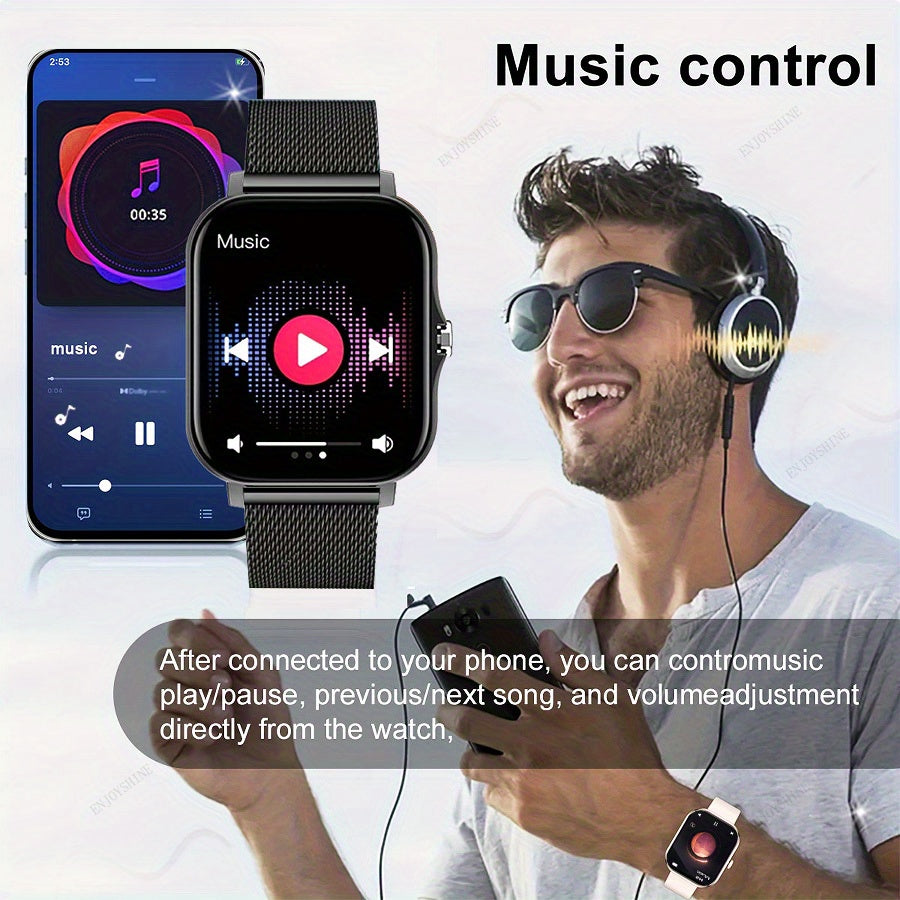 New Large Screen Smartwatch, 1.83-inch Full Touch Screen, Suitable For Android/iPhone, High-definition Calling And Answering, Music Player, Multiple Sports Modes, Sports Watch For Outdoor Activities, Daily Wear, Multiple Interface Choices
