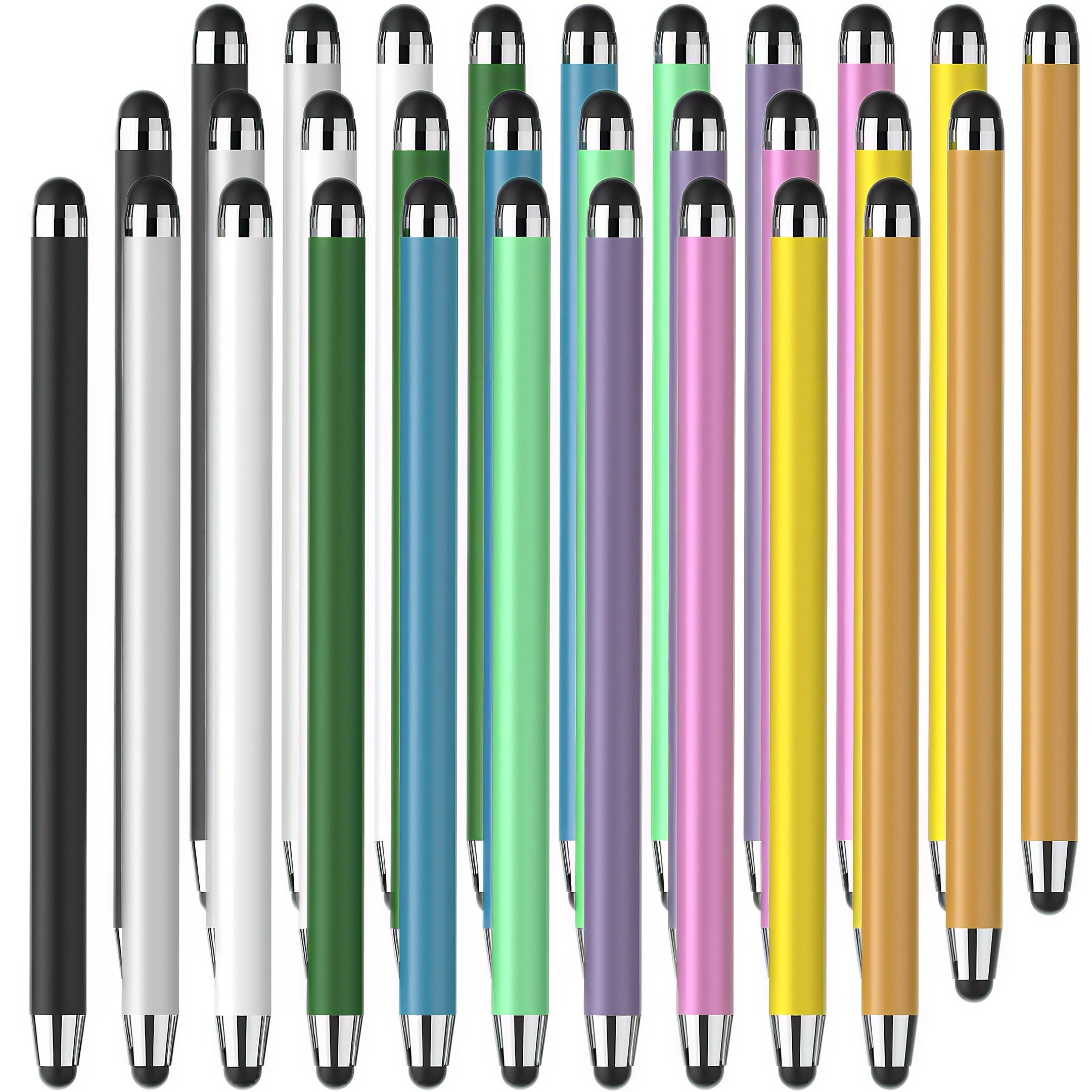 [Universal Stylus Pen] 2in 1 Universal Stylus Pen for iPad for iPhone Android Phone for Galaxy Tablets Laptops Chromebook All Touch Screens(30 Stylus+60Tips)