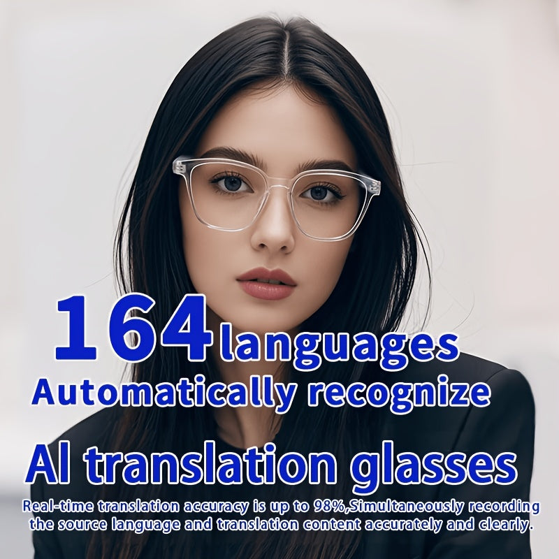 AI Smart Glasses: Smart Glasses That Support Real-time Translation In 160 Languages. These New Multifunctional Audio Glasses Feature Built-in Microphones And Speakers, Delivering High-definition Voice Calls And Hi-Fi Music Quality. They Offer Music